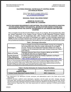 Regional NPDES Municipal Stormwater Permit (R4-2021-0105)